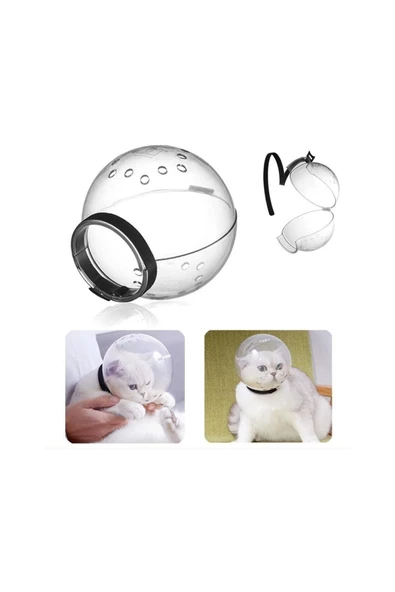 Kedi Şeffaf Astranot Kask Yakalık 1 Adet