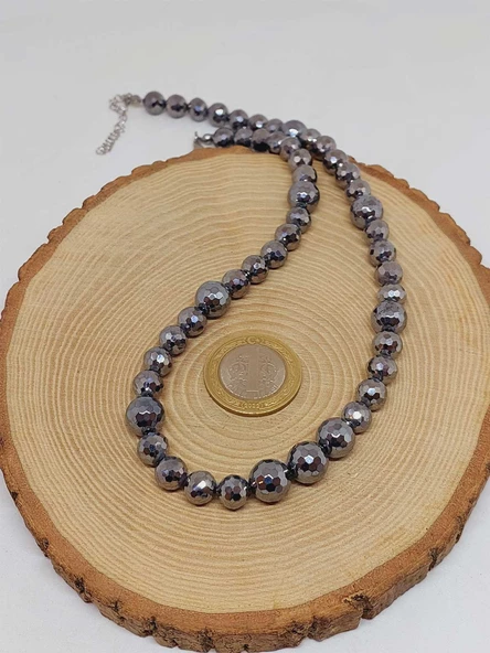 Parlayan Yıldızlar Serisi Terahertz Taşı Tasarım Kolye - Resim 3