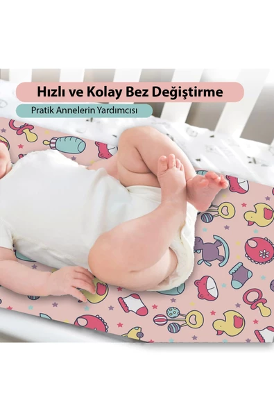 MAtGo Baby Ördek Arabalı Bebek Alt Açma Matı Minderi Yıkanır Sıvı Geçirmez Bakım Pad Örtüsü 35x65cm 2 Adet - 2