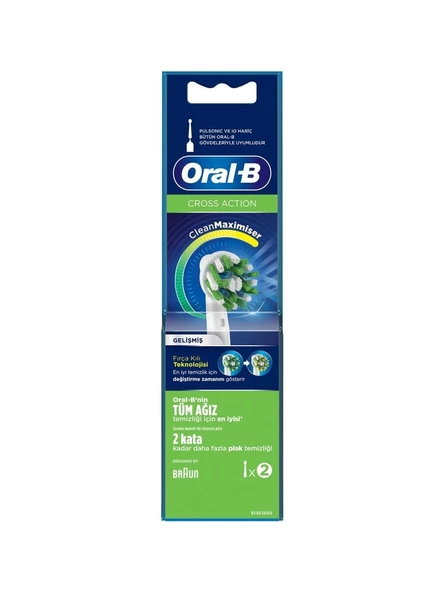 Oral-B Cross Action Şarjlı Diş Fırçası Yedek Başlığı 2'li