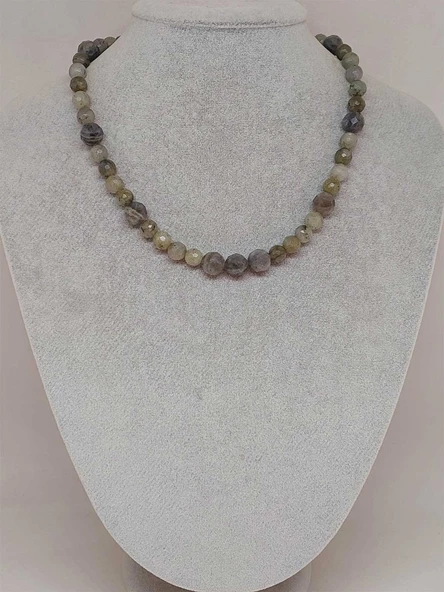 Parlayan Yıldızlar Serisi Labradorit Taşı Tasarım Kolye - Resim 2