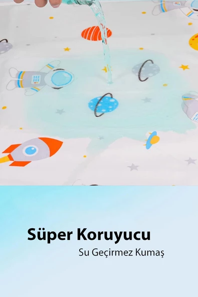 MAtGo Baby Kuğulu Bebek Alt Açma Matı Minderi Yıkanır Sıvı Geçirmez Bakım Pad Örtüsü 35x65cm 2 Adet - 4