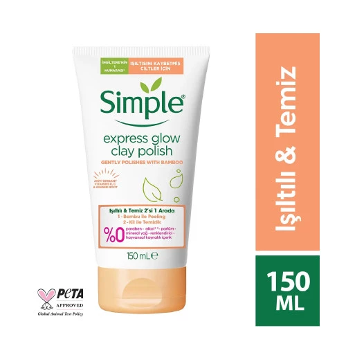 Simple Protect & Glow 2'Si 1 Arada Işıltılı & Temiz Işıltısını Kaybetmiş Ciltler İçin 150 ML