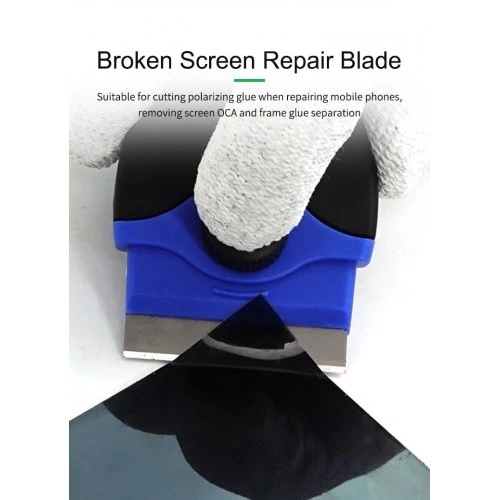 Çok Fonksiyonlu Cam Seramik Ocak Kazıyıcı Temizleyici Sökücü Spatula Yedekli Çift Taraflı Bıçak - 3