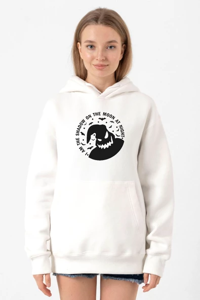 Oogie Boogie Beyaz Kadın 3ip Kapşonlu Sweatshirt