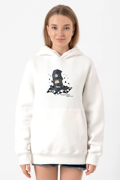 Boogiepop Phantom Yin Yang Beyaz Kadın 3ip Kapşonlu Sweatshirt ürün görseli 1