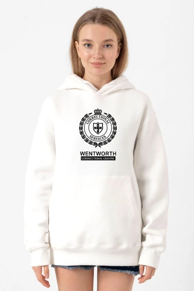 Prison Break Wentworth Beyaz Kadın 3ip Kapşonlu Sweatshirt