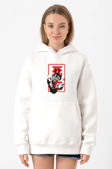 The Mad Titan Thanos Beyaz Kadın 3ip Kapşonlu Sweatshirt ürün görseli 1