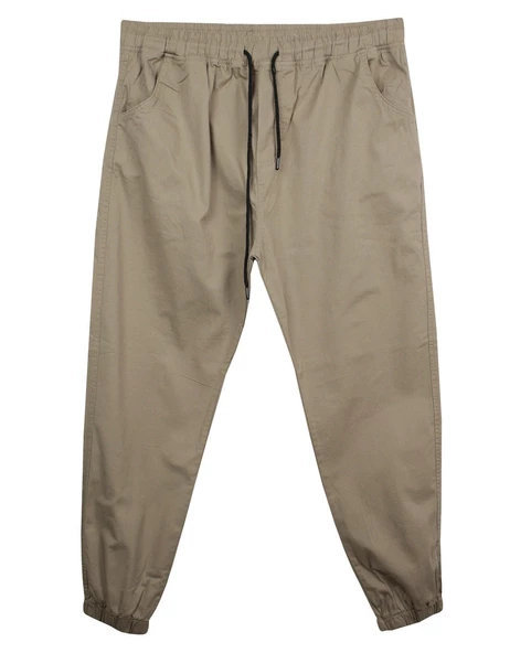 Erkek Büyük Beden Battal Boy 100 Kilo-180 Kilo Arası İçin Uygun Bağcıklı Gabardin Jogger Pantolon - 2