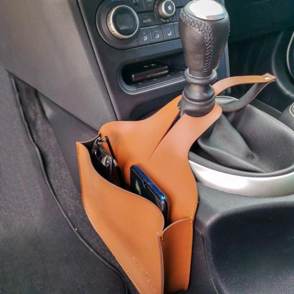 Araba Koltuk Arkası Eşya Düzenleyici + Oto Vites Organizer Çanta Telefon Tutucu Araç Set-5 - 5