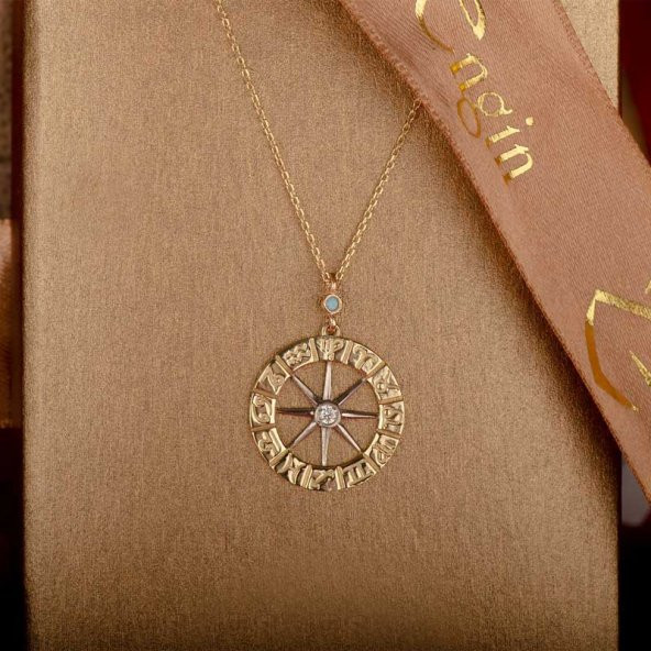 14k Altın Burç Figürlü Kolye - Resim 2