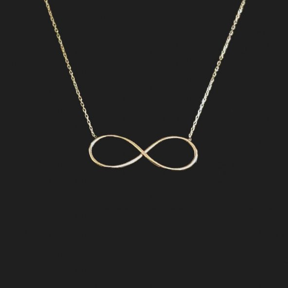 14 Ayar Altın Sonsuzluk Kolye - Resim 2