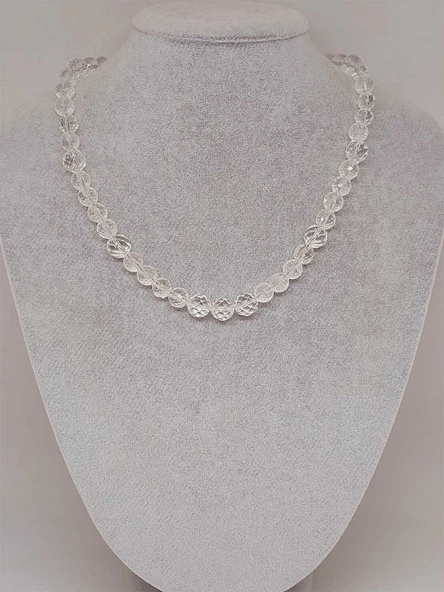 Parlayan Yıldızlar Serisi Kristal Kuvars Taşı Tasarım Kolye - Resim 2