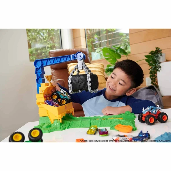 Hot Wheels Monster Trucks Arenada Rhinomite Mücadelesi Oyun Seti HTP18 - 5