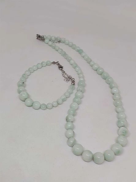 Galaksi Serisi Larimar Taşı Kolye & Bileklik Seti - Resim 6