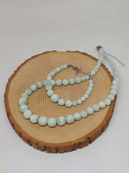 Galaksi Serisi Larimar Taşı Kolye & Bileklik Seti - Resim 7