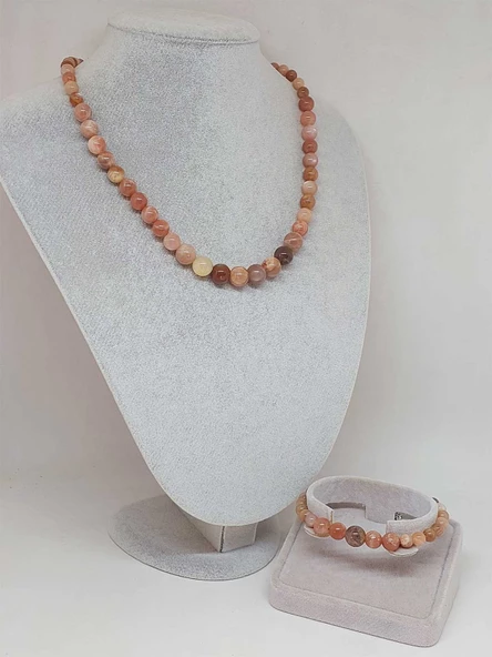 Galaksi Serisi Güneş Taşı Kolye & Bileklik Seti - Resim 2