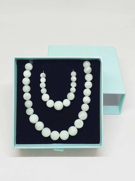 Galaksi Serisi Larimar Taşı Kolye & Bileklik Seti - Resim 5