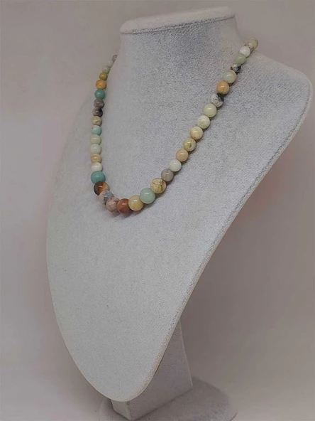 Galaksi Serisi Amazonit Taşı Tasarım Kolye - Resim 5