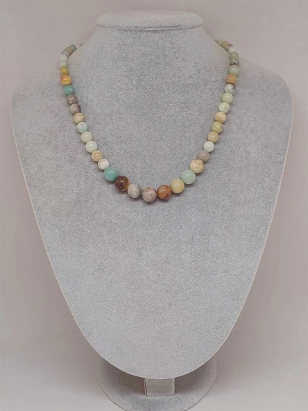 Galaksi Serisi Amazonit Taşı Tasarım Kolye - Resim 2