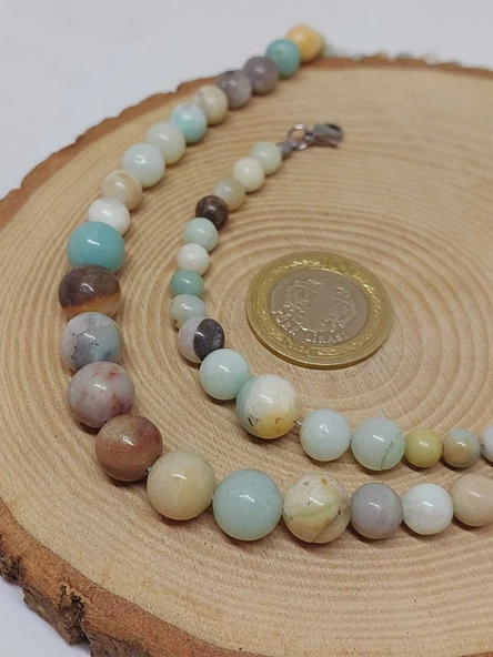 Galaksi Serisi Amazonit Taşı Kolye & Bileklik Seti - Resim 4