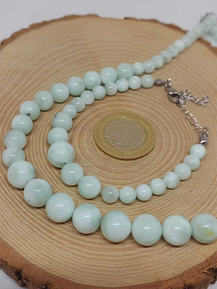 Galaksi Serisi Larimar Taşı Kolye & Bileklik Seti - Resim 4