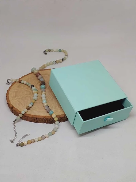 Galaksi Serisi Amazonit Taşı Kolye & Bileklik Seti - Resim 3