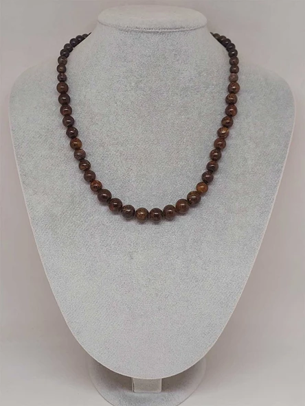 Galaksi Serisi Bronzit Taşı Tasarım Kolye - Resim 2