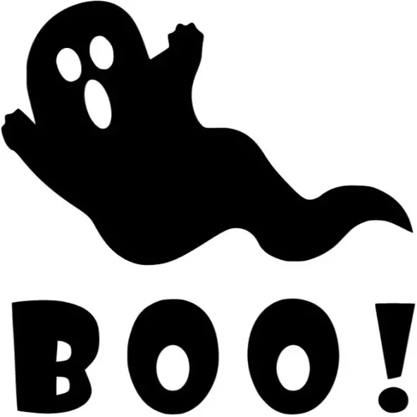 Boo Uçan Hayalet Sticker 10 x 10 cm - 1