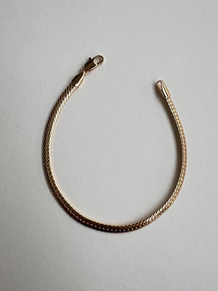 BALIK SIRTI BILEKLIK INCE MODEL 18 K ALTIN KAPLAMA - 2