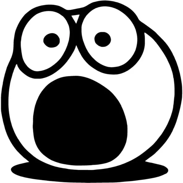Şaşkın Emoji Sticker 20 x 20 cm