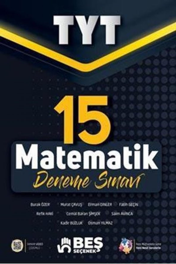 Beş Seçenek Yks Tyt Matematik 15 Deneme Sınavı Video Çözümlü