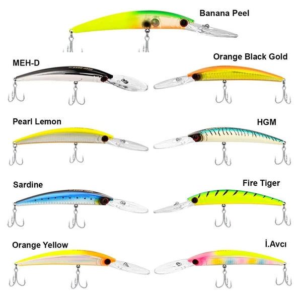 Fujin DeepBoss 110F 11cm 16gr Maket Balık  241 Fire Tiger ürün görseli 1