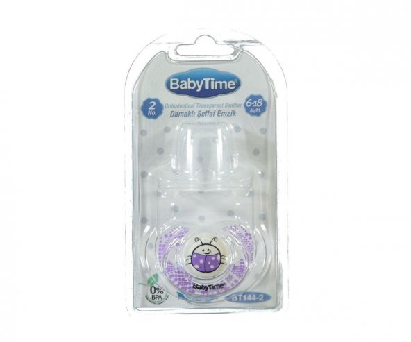Babytime BT144 Silikon Damaklı Emzik No:2 - Mor