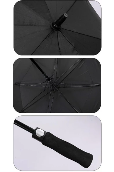 Marlux 1. Sınıf Kaliteli Protokol Şemsiye Düz Sap Rüzgar Korumalı Fiber Tel MARLUX10136M - 2