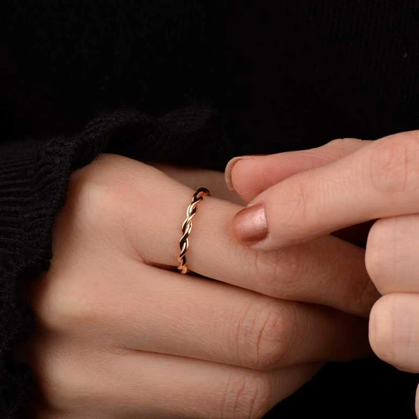 14 Ayar Altın Burgu Yüzük - Resim 3