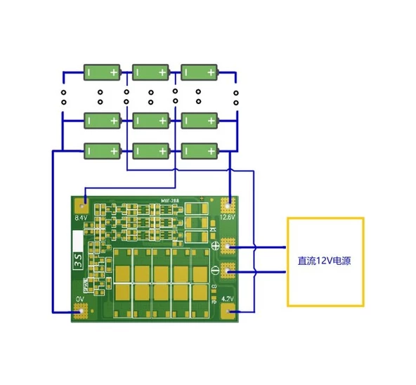 3S 60A Bms Devresi (Balanslı) - 3