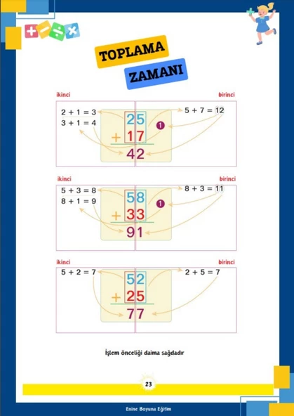 Çocuklar İçin Matematik YAZ-SİL Kitabı (Cırt Cırtlı) - 3