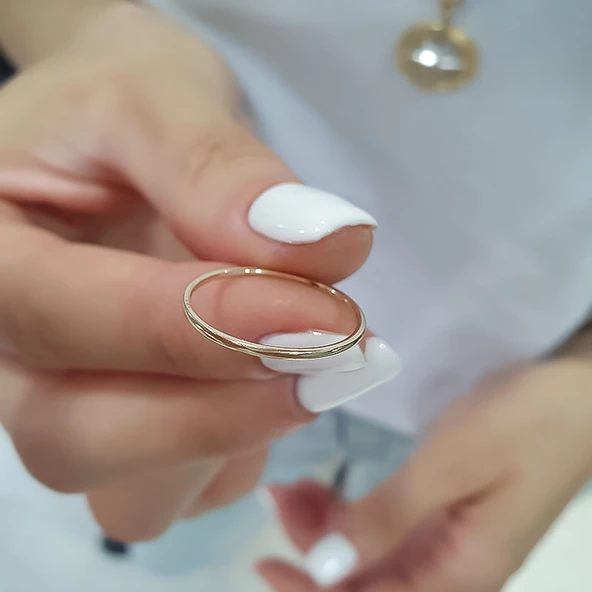 14 Ayar Altın Sade Tel Yüzük - Resim 2