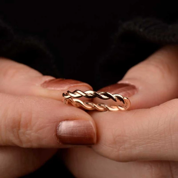 14 Ayar Altın Burgu Yüzük - Resim 2