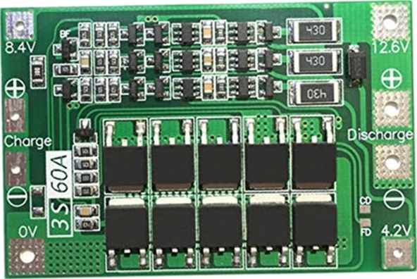 3S 60A Bms Devresi (Balanslı)