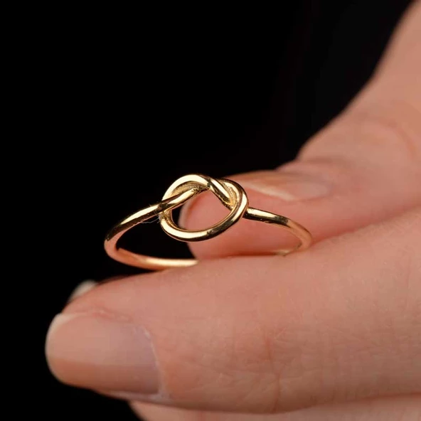 14 Ayar Altın Aşk Düğümü Yüzük - Resim 2