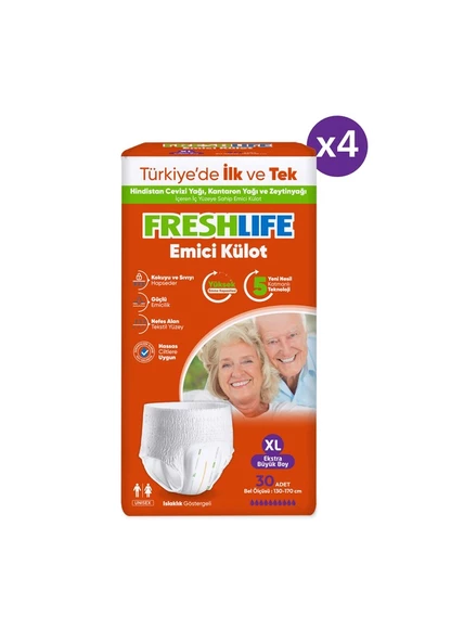 Freshlife Emici Külot Hasta Bezi XL 4 x 30'lu - 9