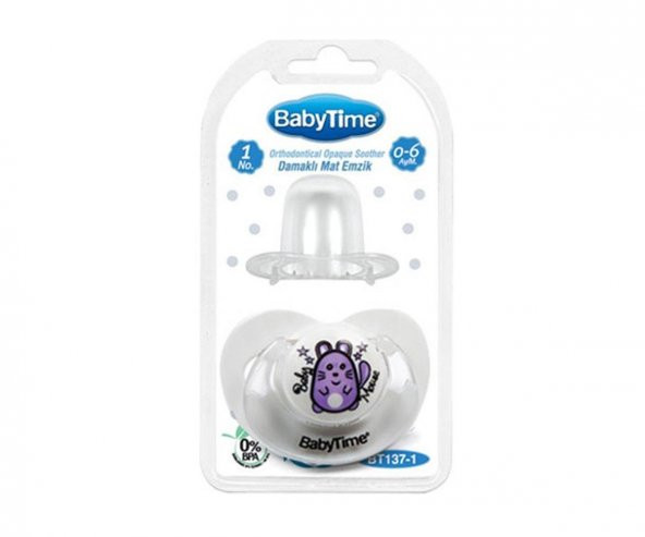 Babytime BT137-1 Damaklı 0-6 Ay Mat Emzik - Beyaz - 2