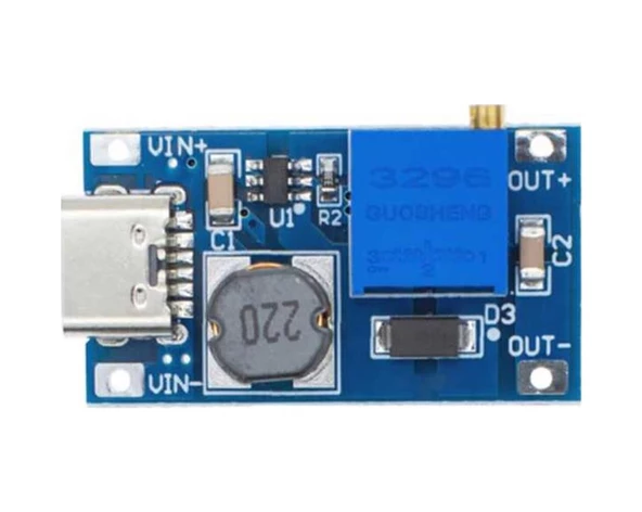 Mt3608 2a Dc-dc Voltaj Yükseltici Güç Modülü Type-c Soketli - 2