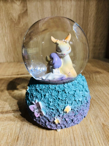 Kar Küresi Orta Boy Müzikli Ceylan ve Kız ürün görseli