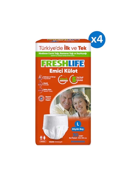 Freshlife Emici Külot Hasta Bezi L 4 x 30'lu - 9