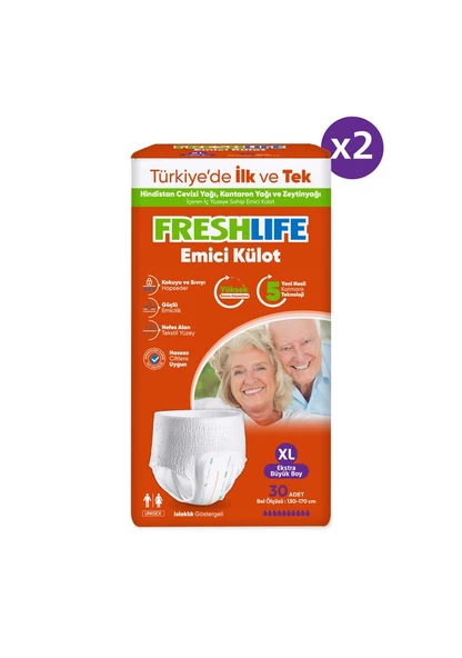 Freshlife Emici Külot Hasta Bezi XL 2 x 30'lu - Resim 9