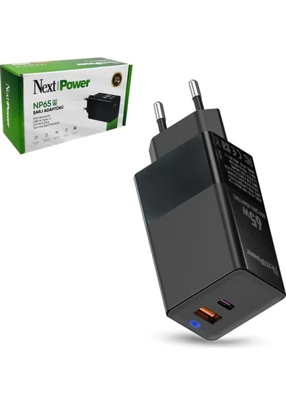 Hızlı Şarj Aleti Başlık USB Type-C 65W Nextpower Np-65