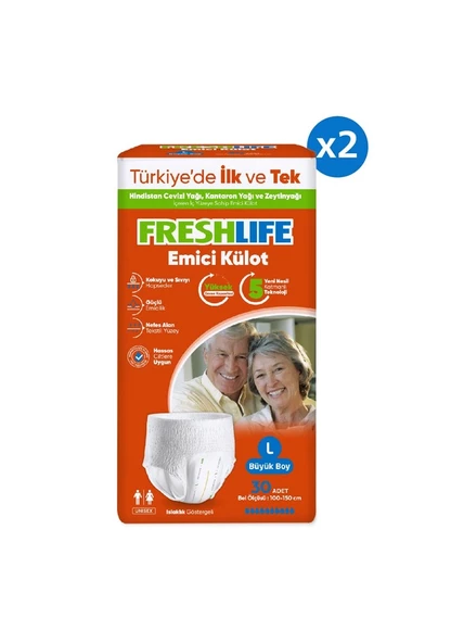 Freshlife Emici Külot Hasta Bezi L 2 x 30'lu - Resim 9